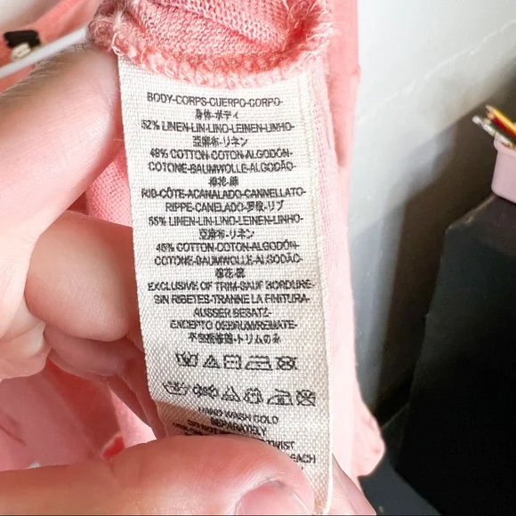 Free People Care FP Heritage Henley Rose Coral Boho Flowy Shirt Size Small - Picture 10 of 10